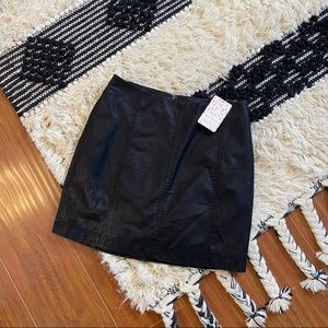Free People Modern Femme Vegan Leather Mini Skirt
